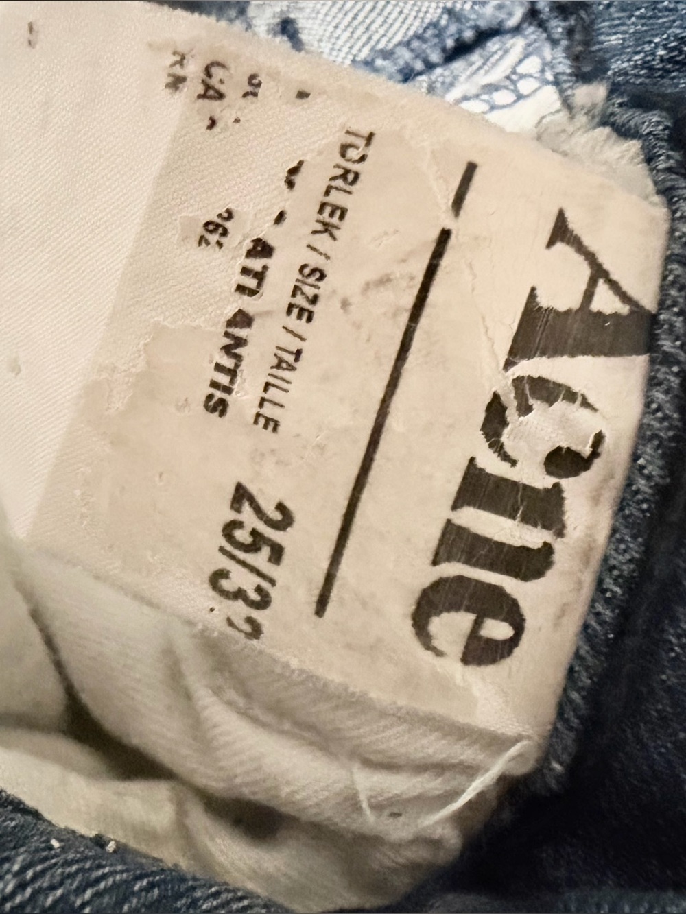 Acne Jeans Women’s Skinny Denim 25 / 32 Medium Wash Stretch Designer Luxury Chic - Picture 9 of 9